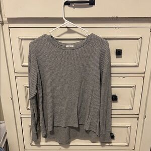 Gray Long Sleeve Top
